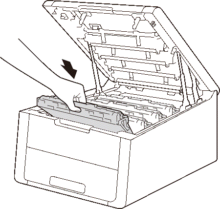 Toner en drum plaatsen