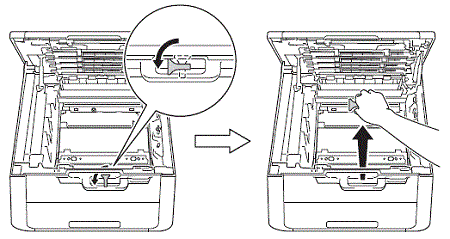 Remove west toner stopper