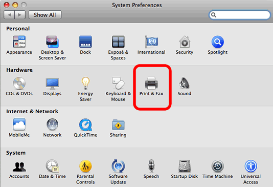 Add my Brother machine (the printer driver) using Mac OS X 10.5 - 10.11. |  Brother