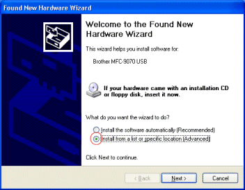 Windows XP operációs rendszert használok. Letöltöttem a webről a WHQL  tanúsítvánnyal rendelkező illesztőprogramot az USB-hez. Hogyan telepíthetem  azt? | Brother