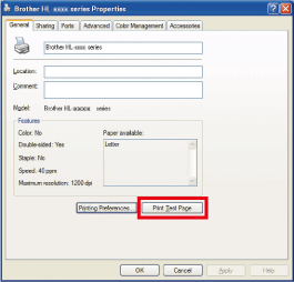 Print a Test Page. | Brother