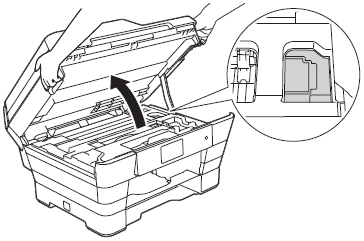 Kontrollér printhovedets position