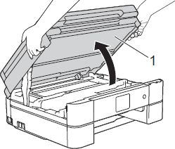 Lift scanner cover into open position