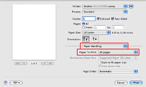 Print dialog- Layout