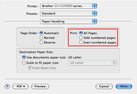 Where is the Auto 2-sided(Duplex) setting option driver for OS X 10.3.x or greater? | Brother