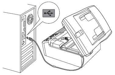 Connect the USB cable to PC