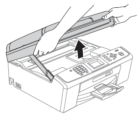 Where is the USB port on the machine? | Brother