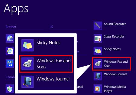 Windows Fax and Scan app