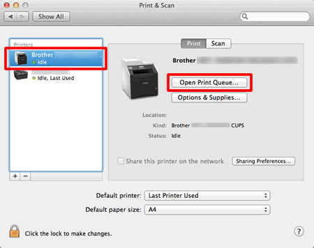 Scan a document in Mac OS X 10.7. | Brother