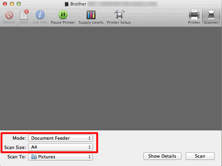 Numériser un document avec Mac OS X 10.7. | Brother