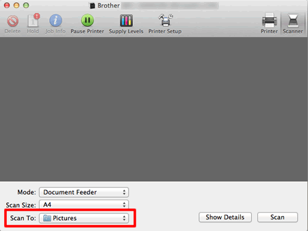 Numériser un document avec Mac OS X 10.7. | Brother
