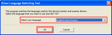 In Windows The Brother Printer Or Scanner Driver Windows Are In A Foreign Language How Can I Change The Printer Or Scanner Driver Windows To Be In A Local Language Brother