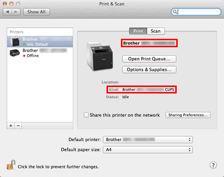 Printer Driver Name