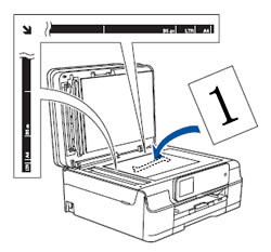 Place the first page face down on the scanner glass