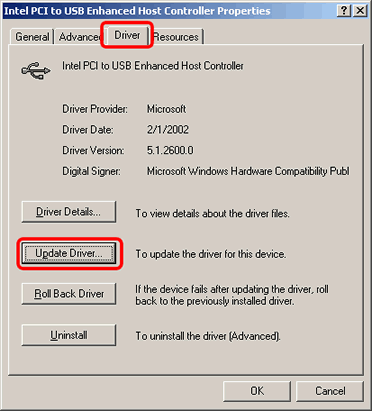 I'm using Windows XP. I cannot scan with the USB cable. | Brother