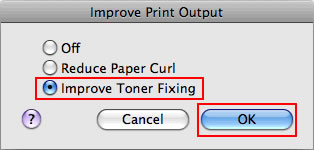 Toner Fixing Mode