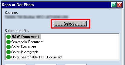 Scan a document into PaperPort™ using the TWAIN driver | Brother