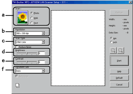 Scanner Setup dialog