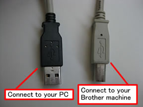 Nero Cavo Per Stampante Brother ads-2100 1m USB PC/Dati Sinc 