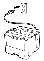 Unplug the machine from the AC power outlet (electrical socket)