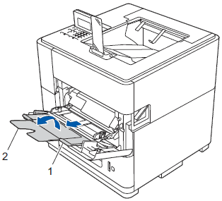 Pull out the MP tray support and unfold the flap.