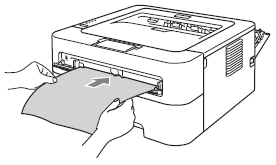 Feed paper to manual feed slot