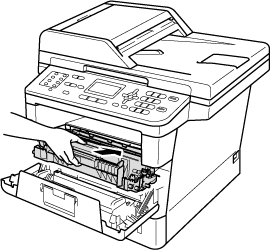 Put the drum unit and toner cartridge assembly back