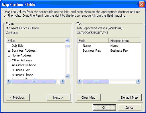 Wie kann ich meine Outlook Kontakte für die PC-Fax Funktion verwenden