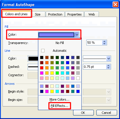 Select Fill Effects