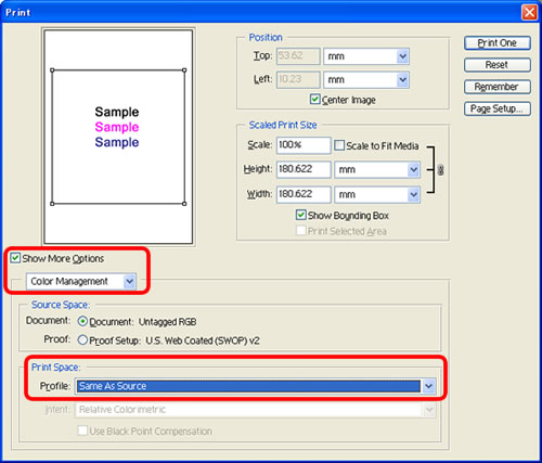 When I print from Adobe® PhotoShop® with the BR-Script Printer Driver, the  dark colors in the document are printed in Black. What can I do? | Brother