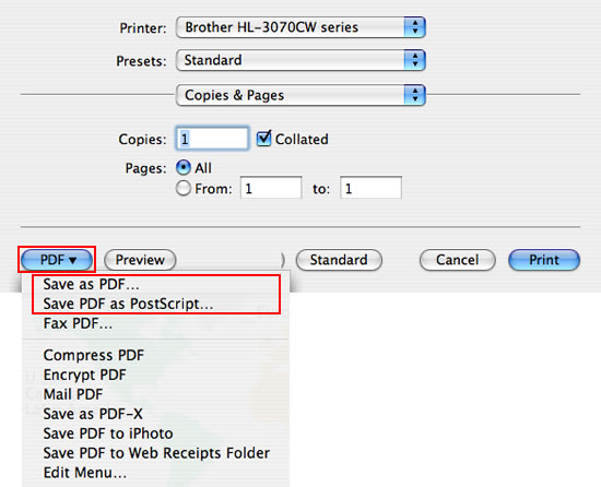 Create the file for direct printing | Brother
