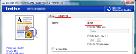 printing preferences