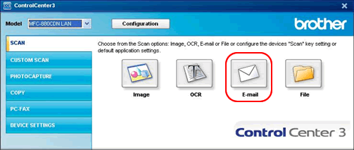 brother mfc 260c control center