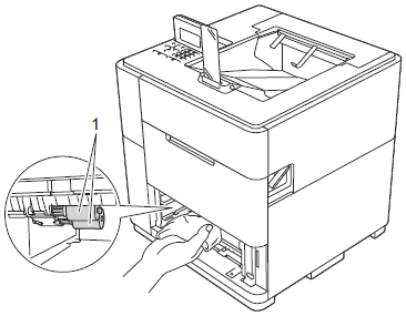 Wipe the two pick-up rollers inside of the machine.