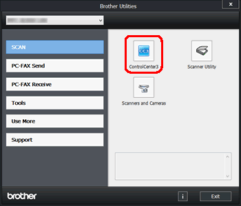 Configure change the settings the ControlCenter 2 or 3 scanning options | Brother