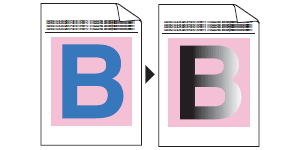 Uneven density or faded