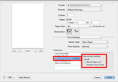 Improve Print Output