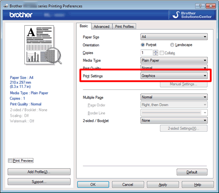 Print Settings