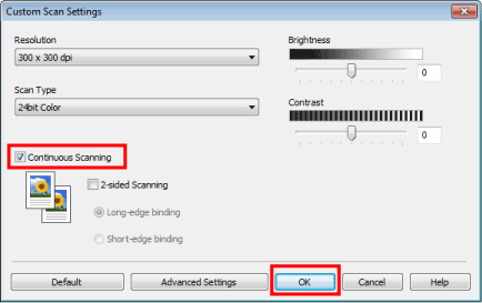 Impostazioni di scansione personalizzate