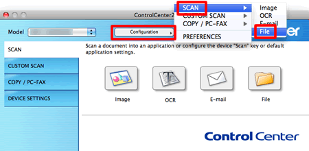 Ein Dokument mit der SCAN Taste am Gerät einscannen und als PDF speichern ( Scan to Datei) | Brother