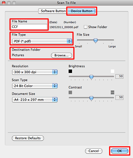 Eseguire la scansione e salvare un documento in formato PDF utilizzando il  tasto SCANSIONE sulla macchina Brother (scansione su file) | Brother
