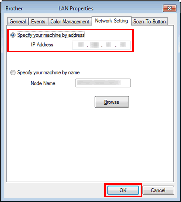 Change the setting to "Specify your machine by address"