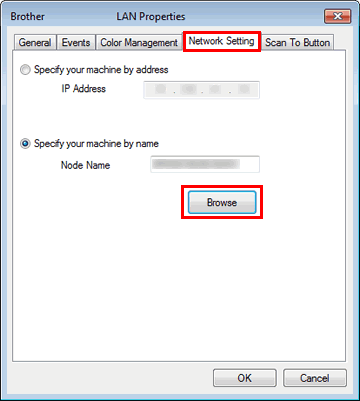 Network Setting tab