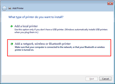 Инсталиране на вградените драйвери на Windows 7 от Windows Update осигурен  от Microsoft®. | Brother