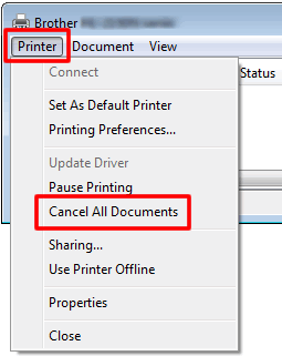 Cancel All Documents Cancel All Documents