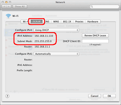 Check the IPv4 Address and Subnet Mask