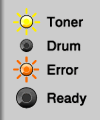 LED indication - TONER ENDED