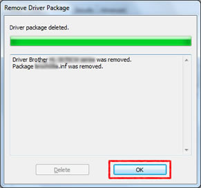 I cannot uninstall the printer driver using Printer Driver ...