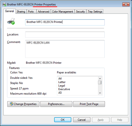 Cambiar la configuración del controlador de la impresora (Windows / macOS)  | Brother