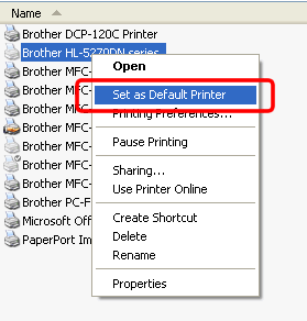 Nem tudok nyomtatni a számítógépről USB-n keresztül. | Brother